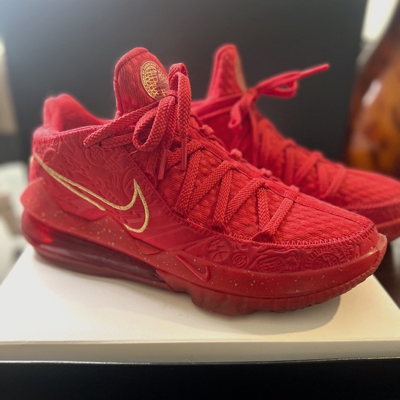 Red Lebron James Sneakers - Picture 1 of 7